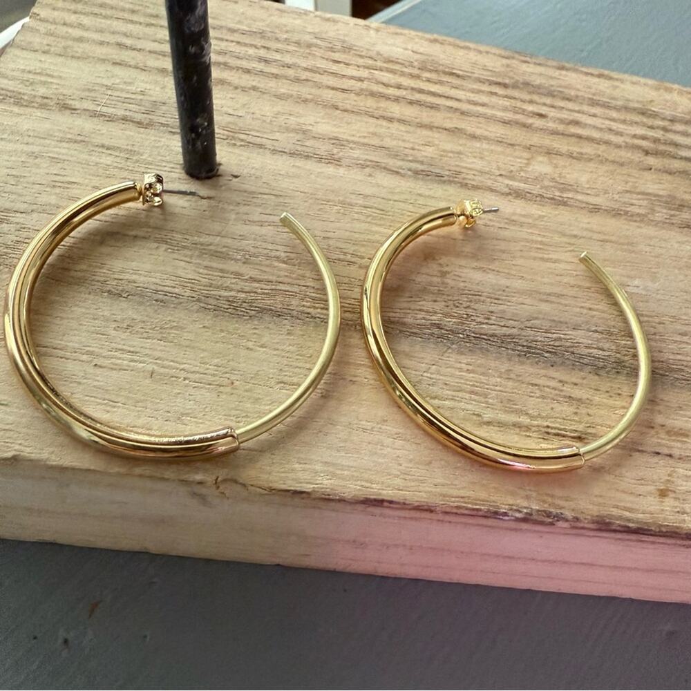 Gold Tone Hoop Earrings